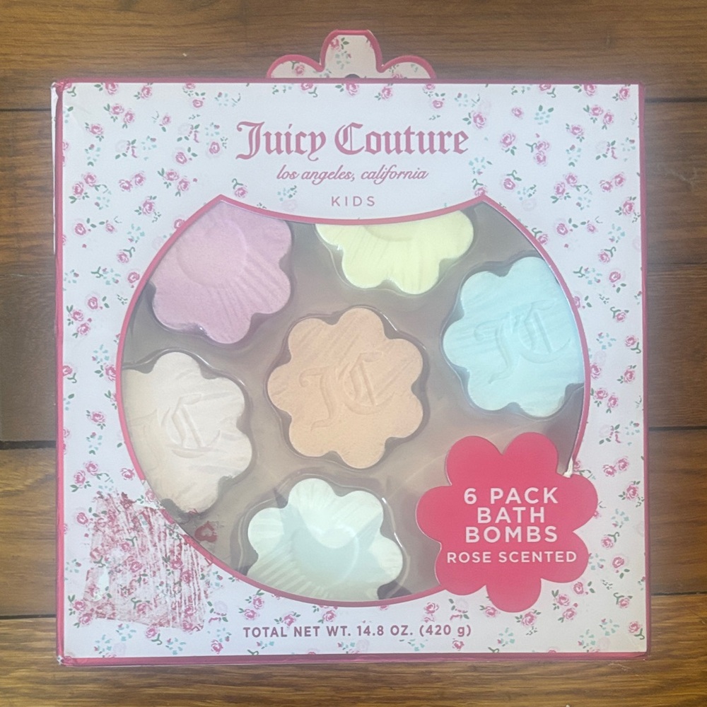 Juicy Couture Bath Bomb Set, 6-Pack, Rose Scented